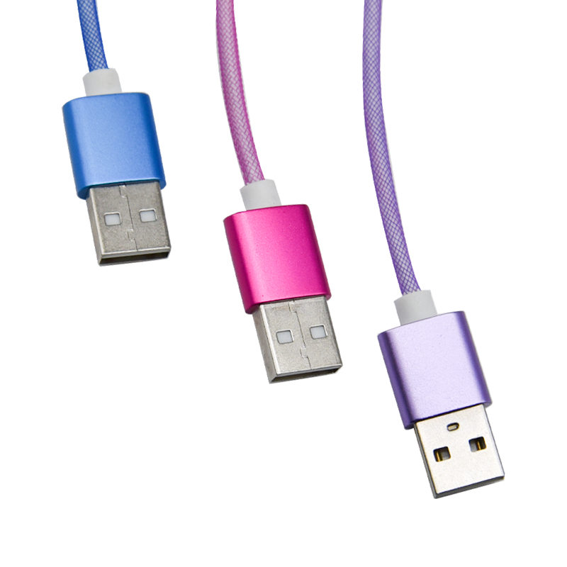 USB2.0 AM TO TYPE-C 成型装铝壳尼龙线